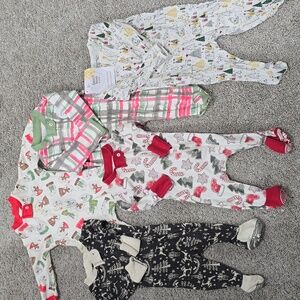 Magnetic Me Festive & Burts Bees Baby One Pieces- Red, Green, Black, White